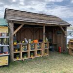 Die besten Honig aus unserer Region für Sie zum Kauf (an der Theke). Erleben am Kaufmannstand: welche Lebensmittel gäbe es nicht ohne die Bienen? (links)